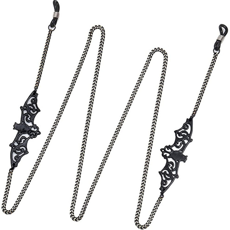 Men Accessories Neck Chain - Chaîne de lunettes gothique motif chauve-souris