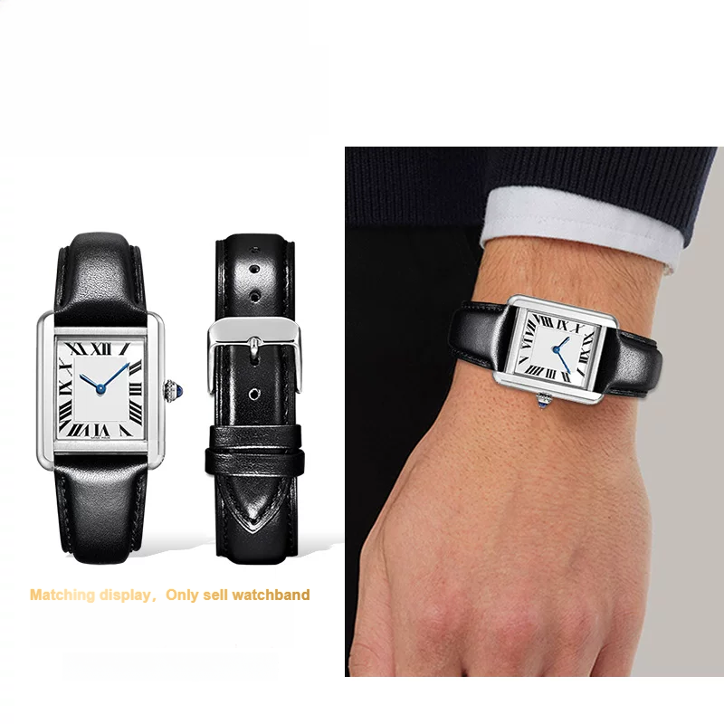 Bracelet de montre en cuir vér - Men'S Accessories Cartier avis et prix